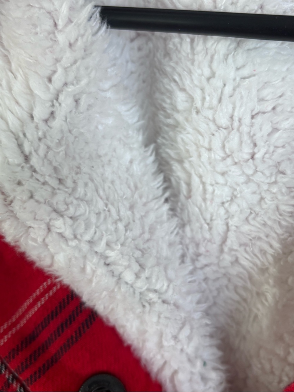Lucky Brand Women’s Red Plaid Sherpa-Lined Jean Jacket sz S - Picture 6 of 9